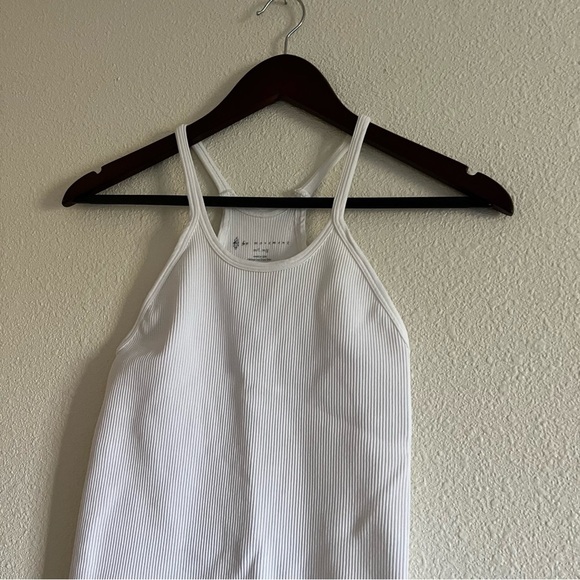 NWOT 🌺Free People Happiness Runs Ribbed Onsie /Jumpsuit in White Size M/L - Picture 5 of 13